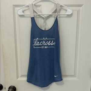 Nike Women's Blue Lacrosse Tank Top size small razorback